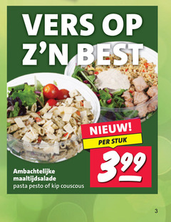  maaltijdsalade 3 vers best ambachtelijke pasta pesto kip couscous stuk 