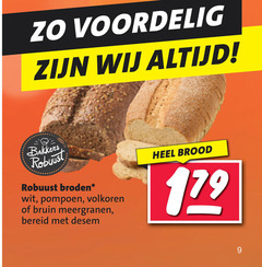  brood 9 bakkers robuust broden wit pompoen volkoren bruin meergranen bereid 