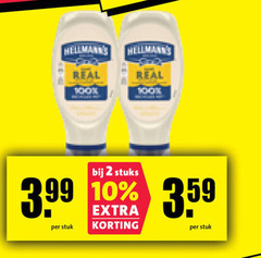  mayonaise 2 10 100 real stuks 3.99 stuk 