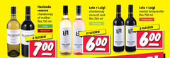  rode wijn witte 2 600 700 750 hacienda reserve chardonnay malbec fles ml droog robuust lola luigi rosee merlot tempranillo fruitig soepel flessen la 