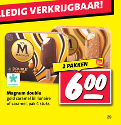  magnum ijslollies 2 4 10 600 double caramel diepvries gold billionaire pak stuks pakken 