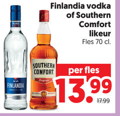  finlandia southern comfort likeur wodka vodka fles original 