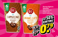  douwe egberts ijskoffie 40 50 less plastic ice cappuccino creamy coffee d.e caramel latte bekers blikjes liter stuk 