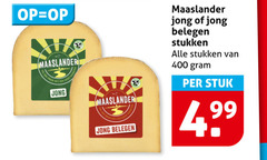  maaslander kaas 400 jong belegen stukken stuk 