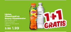  sourcy lipton fruitdrank ice tea 2 7 50 calories vitamin vitaminwater peach b zink limoen 