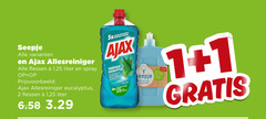  2 7 99 actions 00 natuurlijk afwasmiddel ajax allesreiniger flessen 1 25 liter spray eucalyptus fraicheur ge 