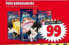 klik op dit plaatje voor een vergroting en voor vergelijkbare aanbiedingen gerelateerd aan
45 60 99 felix kattensnacks zak crispies mix to gout 45 60 99 felix kattensnacks zak crispies mix to gout