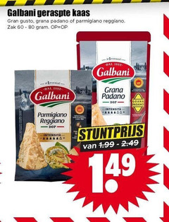  galbani geraspte kaas 1 60 80 gusto grana padano parmigiano reggiano zak 