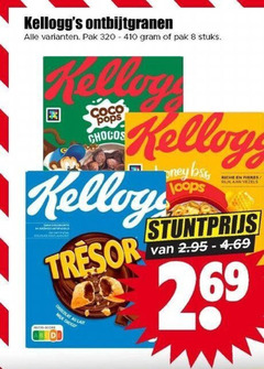  8 320 ontbijtgranen pak stuks kellog coco pops chocos kellogs chocolat lait milk choco loops riche rijk vezels 26 