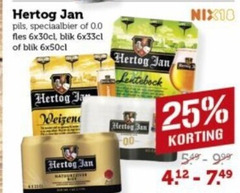  hertog jan speciaalbieren blikjes bier 25 pils speciaalbier 0.0 fles blik nix18 weizen lentebock 