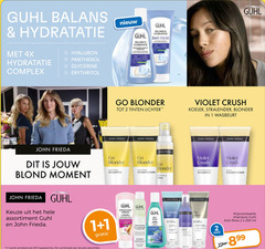  1 2 50 250 guhl balans hydratatie 4x complex panthenol glycerine go tinten john frieda violet crush koeler stralender wasbeurt blond moment assortiment combinatie shampoo conditioner spray structuur herstel pro anti roos ml 
