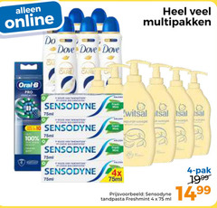  4 10 100 online oral b pro dove care sensodyne 75ml multipakken zwitsal 4x tandpasta freshmint ml pak 