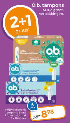 klik op dit plaatje voor een vergroting en voor vergelijkbare aanbiedingen gerelateerd aan
o.b. tampons 1 2 3 5 16 100 ob organic procomfort protect normal stuks o.b. tampons 1 2 3 5 16 100 ob organic procomfort protect normal stuks