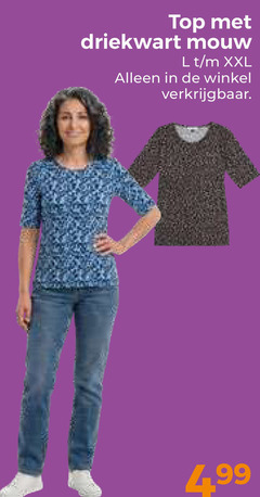  top driekwart mouw l xxl 