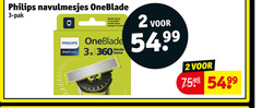  2 3 4 360 philips navulmesjes oneblade pak blade 3x 