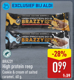  sportvoeding 20 60 sugar high fibre to gluten protein bar salted caramel flavour nature tisento cookie reep cream 
