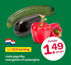  courgette paprika aubergine 2 31 rode stuks 