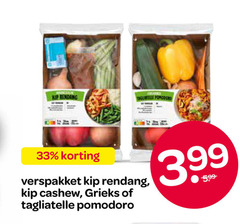  groentenpakket 33 kip rendang verspakket cashew grieks tagliatelle pomodoro 5.99 