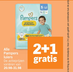  pampers luiers 1 2 premium protection flex 5x bescherming comfort combinatie varieeren 