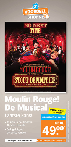  attrakties 2 3 voordeel time revolutionaire film leven waarheid liefdes moulin rouge stopt global creatures trademark musical kans beatrix theater utrecht rangen wegens succes verlengd woensdag deal shows persoon tickets personen verkocht 