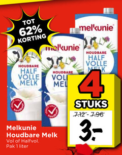  melkunie melk 1 4 houdbare volle halfvol pak liter stuks 