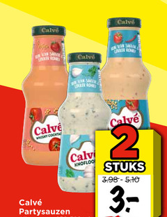  calve snacksaus 2 calvi whisky cocktail partysauzen knoflook stuks 