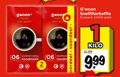  gwoon koffie 1 2 vers 06 snelfiltermaling roodmerk stuks snelfilter voordeel snelfilterkoffie kilo 