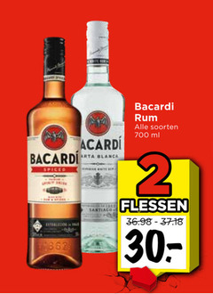  bacardi rum 2 700 spice spiced blanca santiago soorten ml flessen 