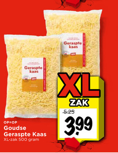  geraspte kaas 500 goudse xl zak 3.99 