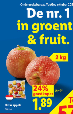  1 2 24 onderzoeksbureau oktober groente fruit elstar appels zak goedkoper 