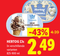  hertog ijsspecialiteit ijs ml yssalon drie chocolades 