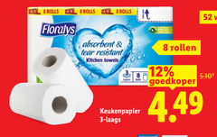 floralys keukenpapier 3 8 12 xxl rolls absorbent tear resistant kitchen towels layers it rollen goedkoper 