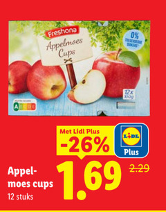  appelmoes 12 cups suikers 12x 100g appel moes stuks 