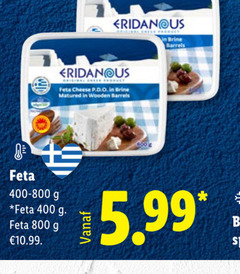  eridanous feta 400 brine cheese matured wooden 5.99 