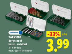  schroefbitset borenset online parkside boren bitset delig hout gips steenboren ride 5.99 3.99 