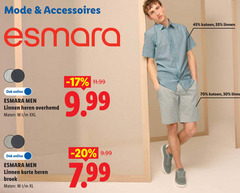  30 45 55 mode accessoires esmara katoen linnen online men heren overhemd maten xxl korte broek xl 