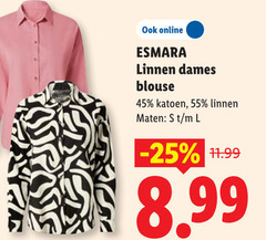  dames blouse 45 55 online esmara linnen katoen maten l 
