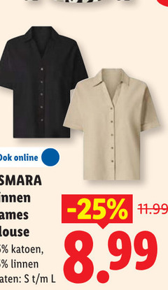  dames blouse online esmara linnen katoen maten l 
