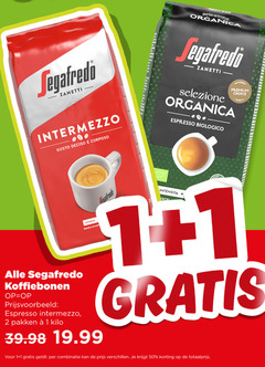  segafredo koffiebonen 1 2 50 zanetti selezione organica intermezzo gusto premium choice espresso pakken kilo combinatie 