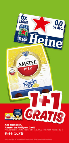  heineken 0.0 amstel affligem blikjes bier alcoholvrij speciaalbieren 1 2 6 30 50 1870 6x 330ml reine bieren 300ml blond radler citroen mix combinatie 