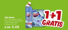  glorix toiletblok toiletreiniger 1 2 750 bleek original ocean flessen ml zonder sans verwijdert kalkaanslag clean fresh 