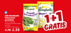  bonduelle diepvriesgroente 2 400 vriesverse groenten franse sperzieboontjes fijn zakken bloem nutri score new bag vers seizoen 
