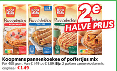  2 11 13 400 co water mans pannenkoeken meergranen orig 2e halve ml melk 4 koopmans poffertjes mix pak pakken pannenkoekenmix origineel 