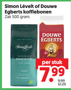  simon levelt douwe egberts koffiebonen 500 zak premium organic coffee smooth stuk 