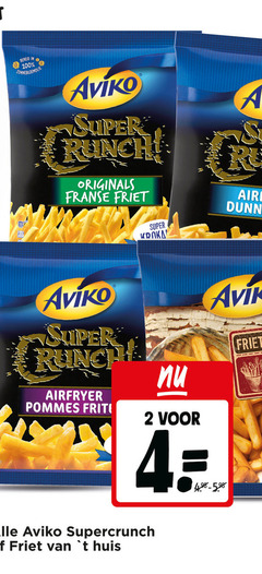  aviko patat 2 4 100 bereid zonnebloemolie super originals franse friet krokant airfryer pommes supercrunch huis 