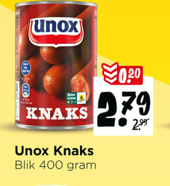  unox knakworsten 400 100g beter leven knaks blik 