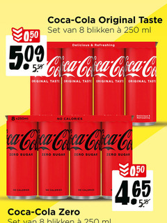 coca-cola cola 8 250 coca original taste blikken ml refreshing co calories core zero sugar 
