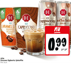  douwe egberts ijskoffie 40 less plastic d.e ice cappuccino latte caramel l creamy break stuk 
