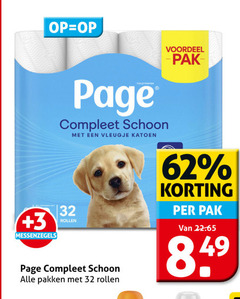  page toiletpapier 32 3 schoon vleugje katoen rollen pakken voordeel pak 