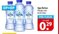  spa mineraalwater reine natural mineral water flesje liter 